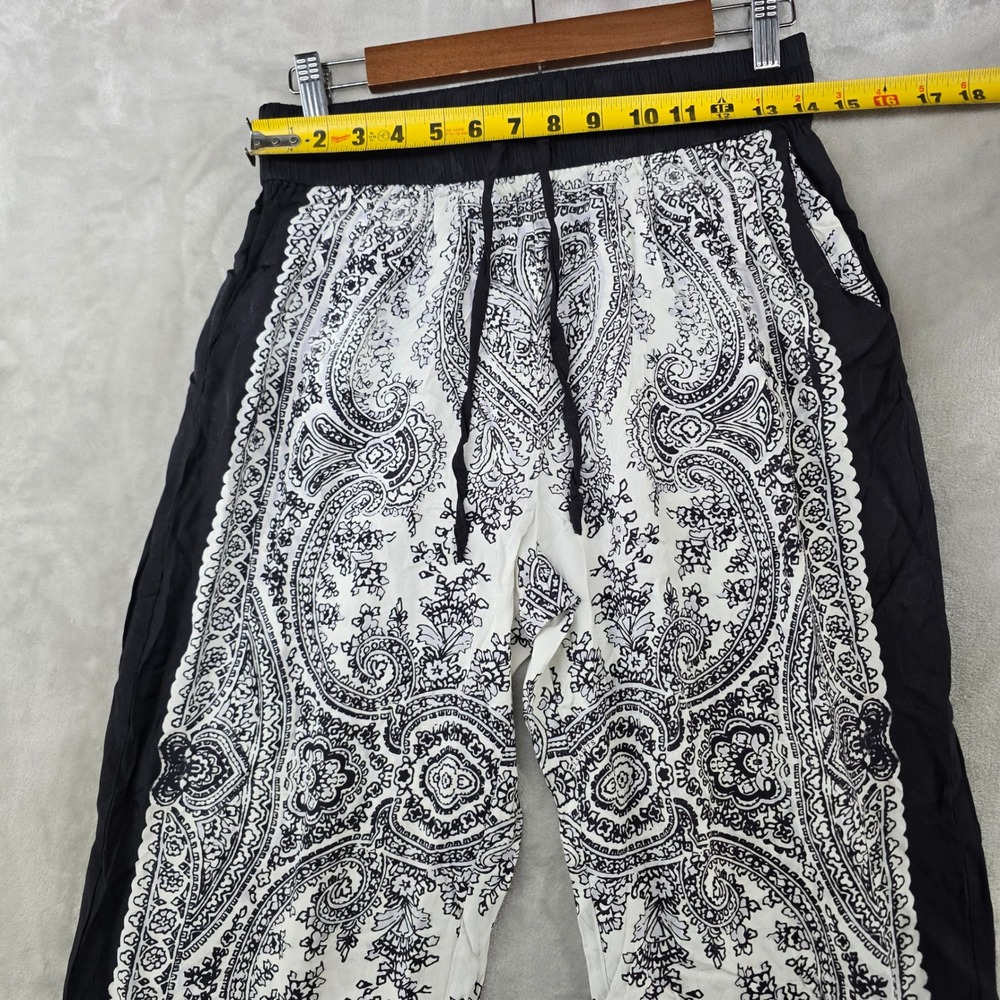 AllSaints Tyler Rafaela Wide Leg  Pants Women Medium Paisley Boho Relaxed - Picture 4 of 10